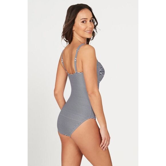 Niptuck Sorrento Stripe Joanne One Piece Swimsuit Blue White Size 12 - Picture 3 of 8